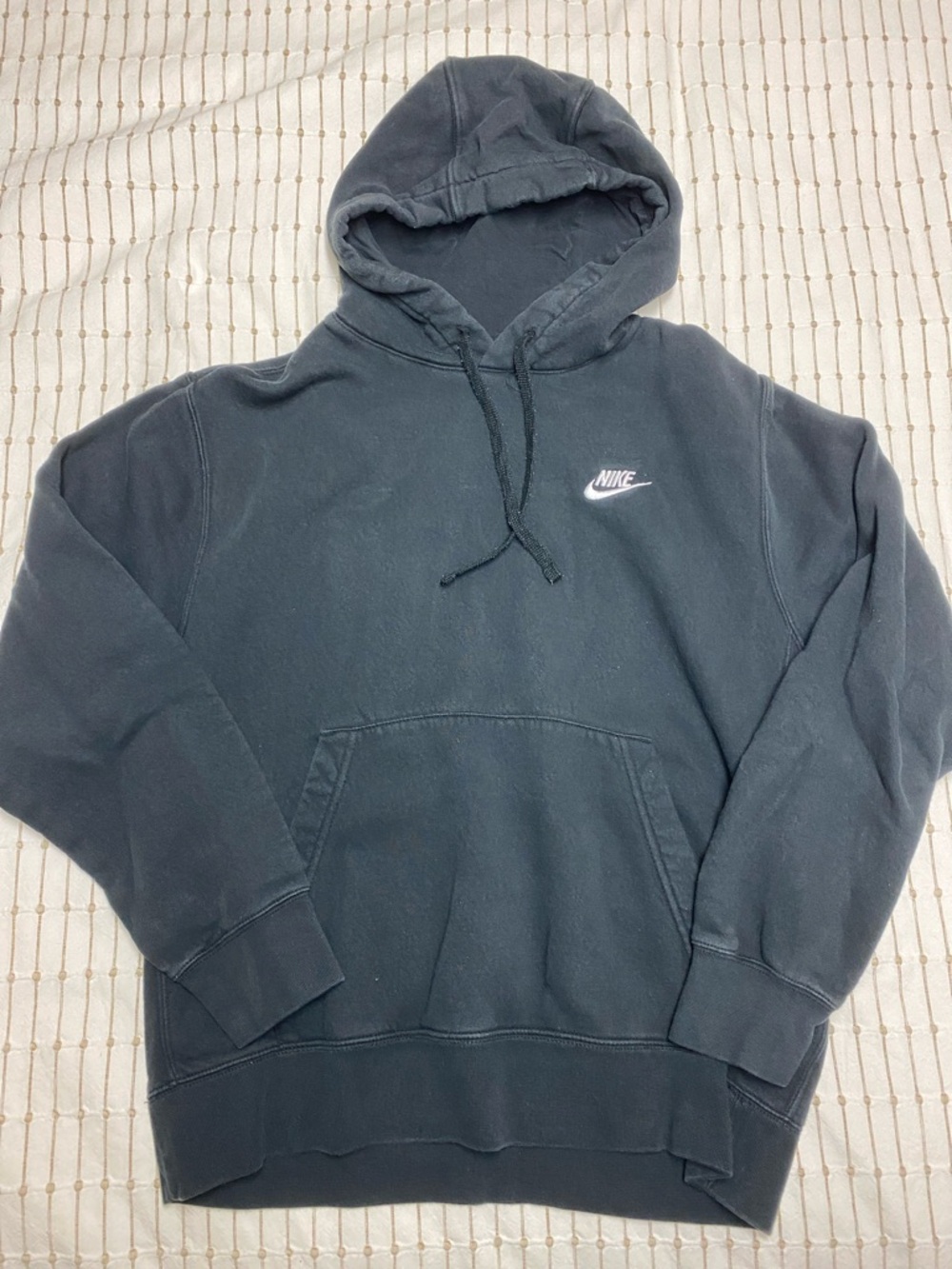 Nike Black Pullover Hoodie with White Swoosh